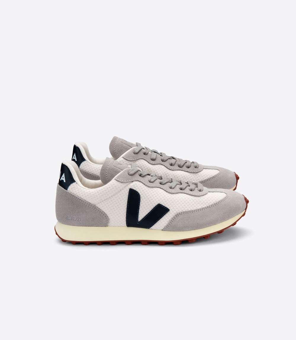 Veja Sneakers Barbati - Rio Branco Hexamesh Gravel - Gri/Albi/Albastri - 2368405-BN